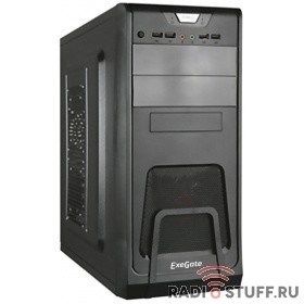 Exegate EX278392RUS Корпус Miditower Exegate CP-603 Black, ATX, <CP450W, 80mm>, 2*USB+2*USB3.0, Audio