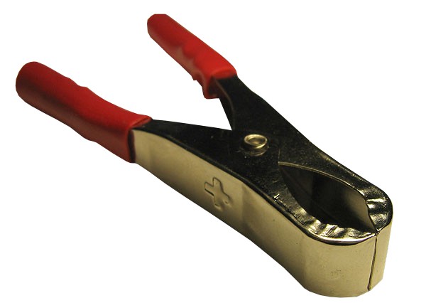 Зажим "крокодил", 20A, красный, L=73±5мм, NETKO Optima