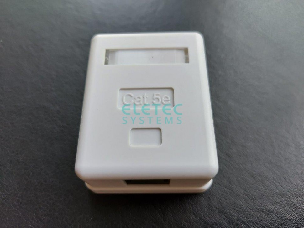Розетка накладная компьютерная, 1хRJ-45, неэкранированная, cat.5е, Eletec