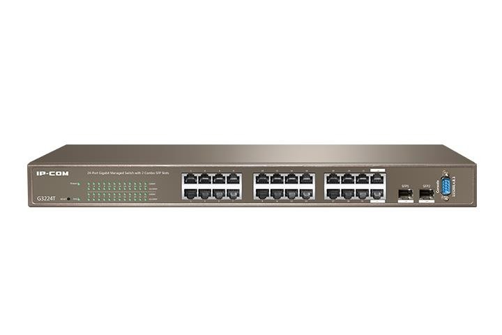 Коммутатор 24GE/2SFP COMBO L2+ MANAGED G3224T IP-COM