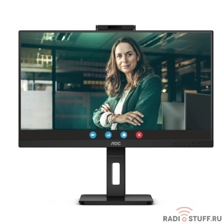 LCD AOC 23.8'' 24P3QW {IPS 1920x1080 75Hz 4ms 178/178 300cd 2xHDMI1.4 DisplayPort1.2 4xUSB3.2 WEBCam MM}