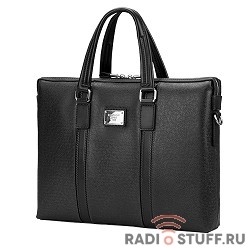 Сумка Continent  CM-142 Black  {полиэстр/эко кожа, черная 15.6"}