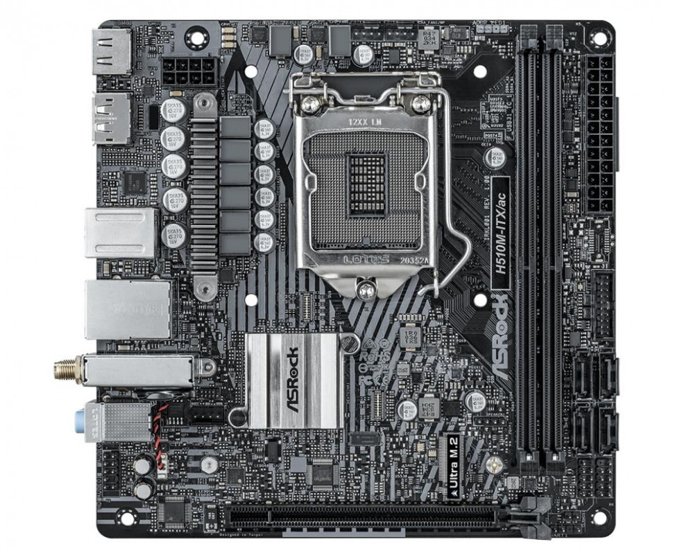 Материнская плата H510 S1200 MITX H510M-ITX/AC ASROCK