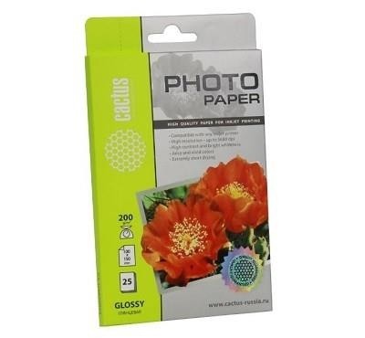 Бумага A6 PHOTO GLOSSY 25SH CS-GA620025 CACTUS