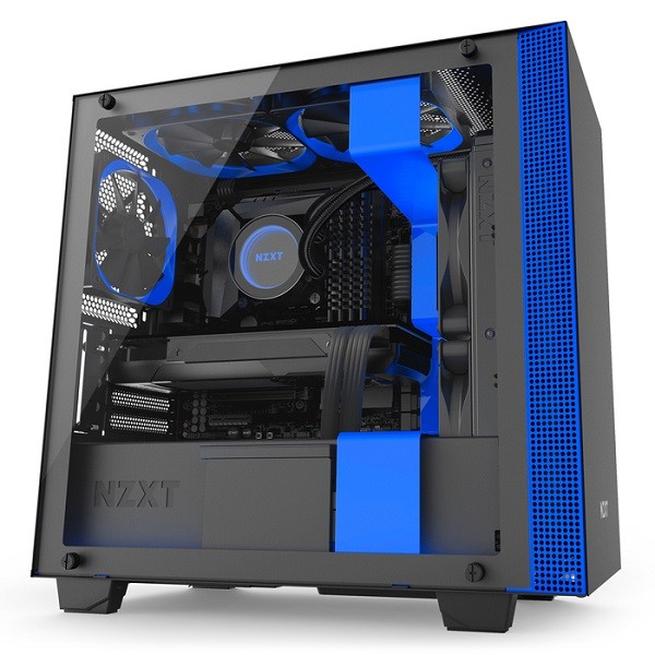 NZXT CA-H400W-BL H400i SMART M-ATX MATTE BLACK/BLUE