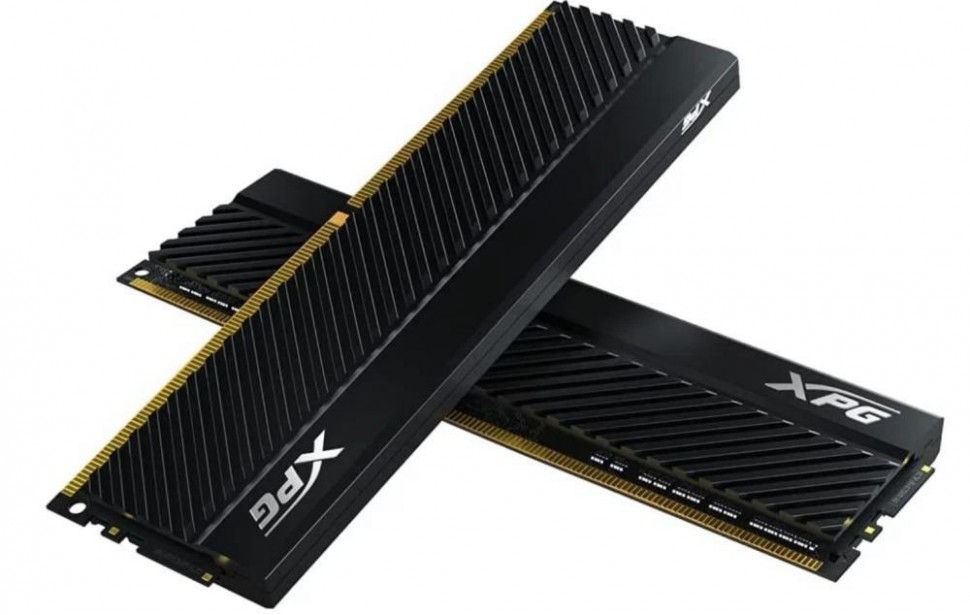 Модуль памяти ADATA XPG Gammix D45 Gaming DDR4 Общий объём памяти 16Гб Module capacity 8Гб Количество 2 3600 МГц Множитель частоты шины 18 1.35 В RGB черный AX4U36008G18I-DCBKD45