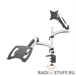 Cactus CS-VM-LH08-AL серебряный 13"-27" макс.8кг настольный поворот и наклон