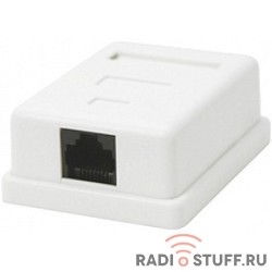 Розетка  RJ-45 cat.5е, внешняя 1 порт, тип ножей Dual Type, Gembird