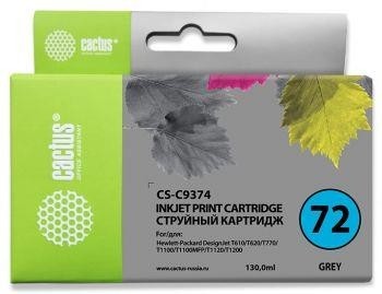 Картридж PHOTO GREY NO.72 130ML CS-C9374 CACTUS