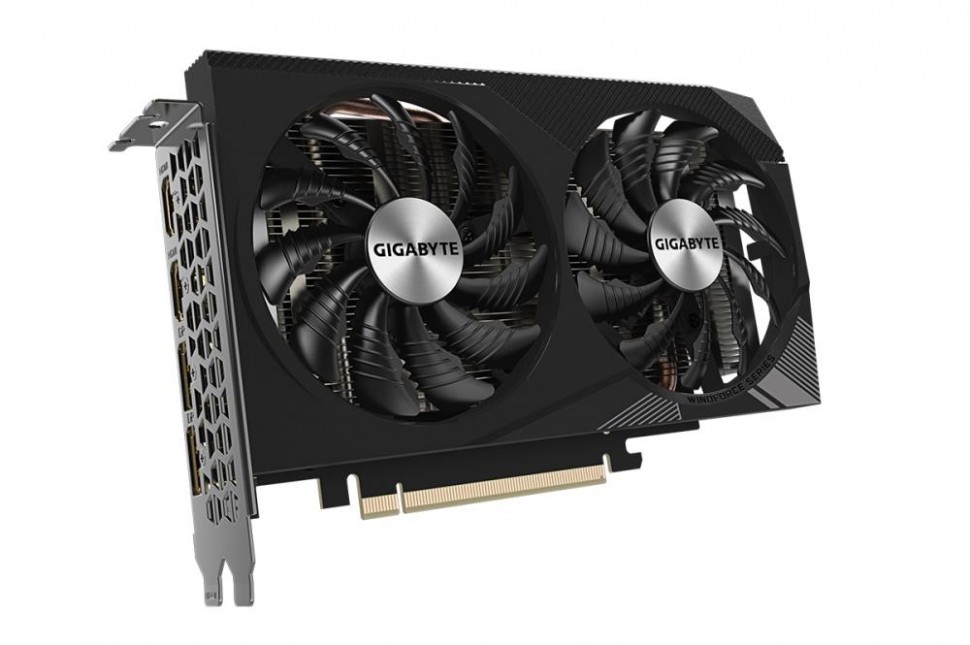 Видеокарта GIGABYTE NVIDIA GeForce RTX 3050 8 Гб GDDR6 128 бит Активный 2xВыход HDMI 2xВыход DisplayPort GV-N3050WF2OCV2-8GD