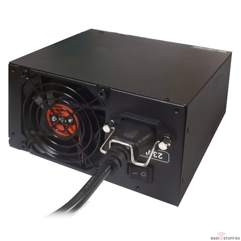 Exegate EX220362RUS-S Блок питания 700PPX RTL, ATX, SC, black, APFC,14cm,24p+(4+4)p, PCI-E, 5*SATA, 4*IDE, FDD + кабель 220V с защитой от выдергивания