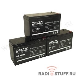 Delta DT 1207 (7 А\ч, 12В) свинцово- кислотный аккумулятор  