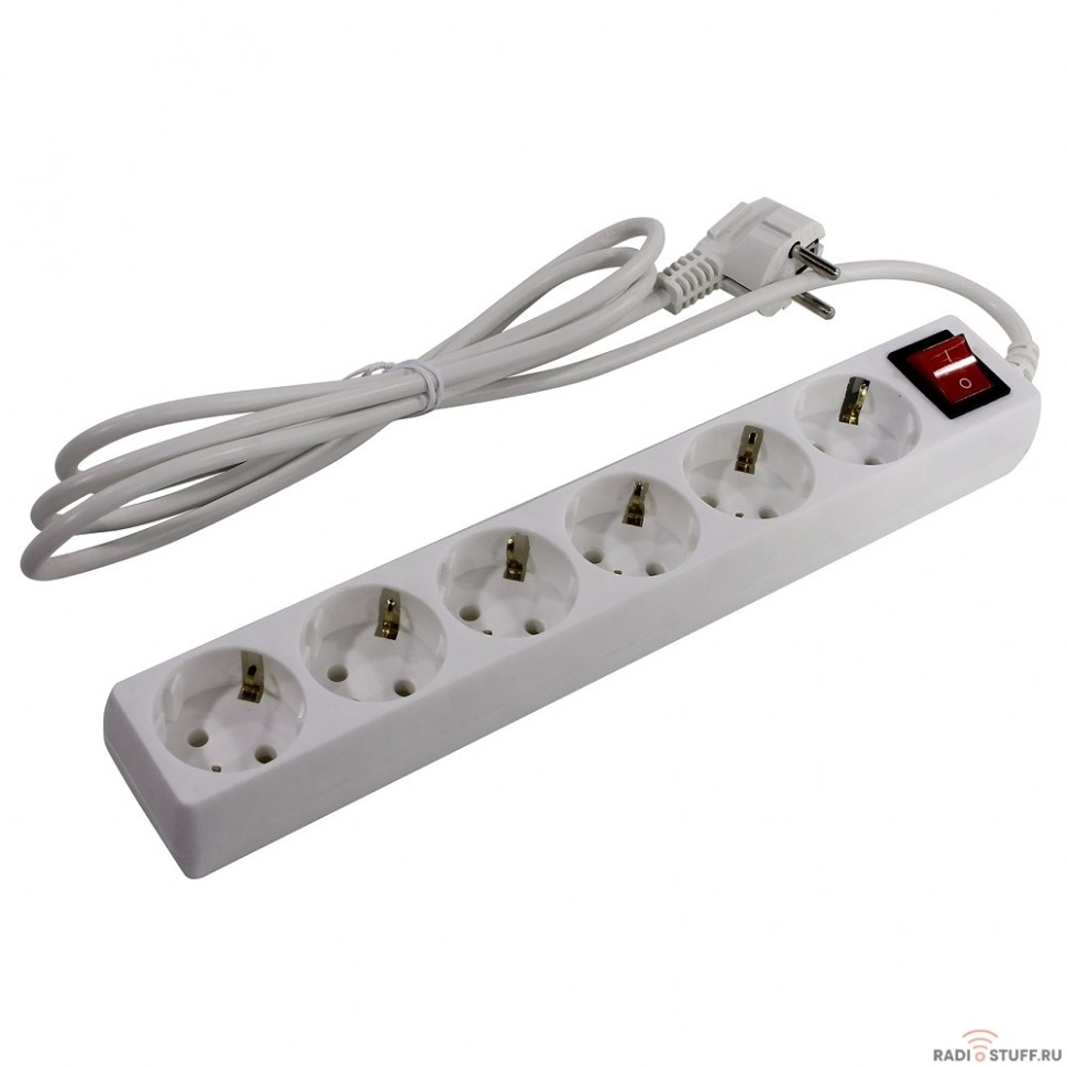 5bites SP6W-218 Сетевой фильтр  6S / 3*0.75MM2 / 1.8M / WHITE